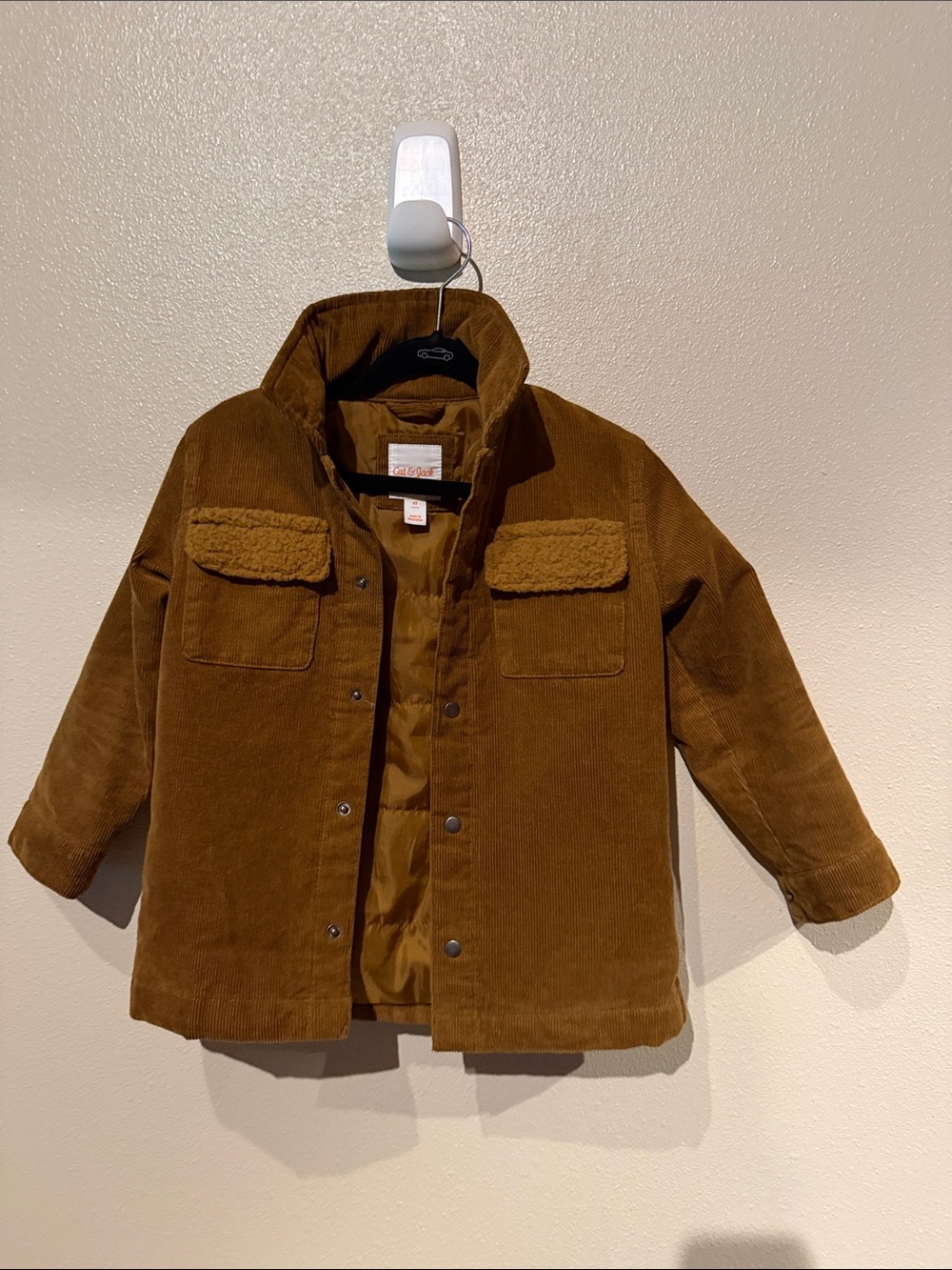 Cat & Jack 4T Brown Corduroy Sherpa-Trim Jacket